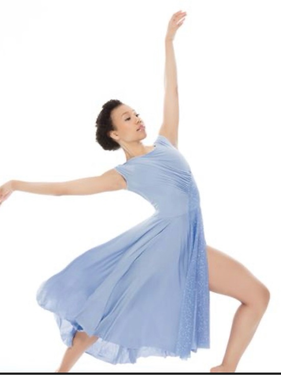 Revolution Dancewear Dresses & Skirts - Revolution Dancewear Hallelujah periwinkle lyrical ballet costume jersey